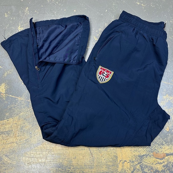 Nike USWNT Soccer Windbreaker Pants Large 178680 Alex Morgan Vintage World Cup - Picture 1 of 11